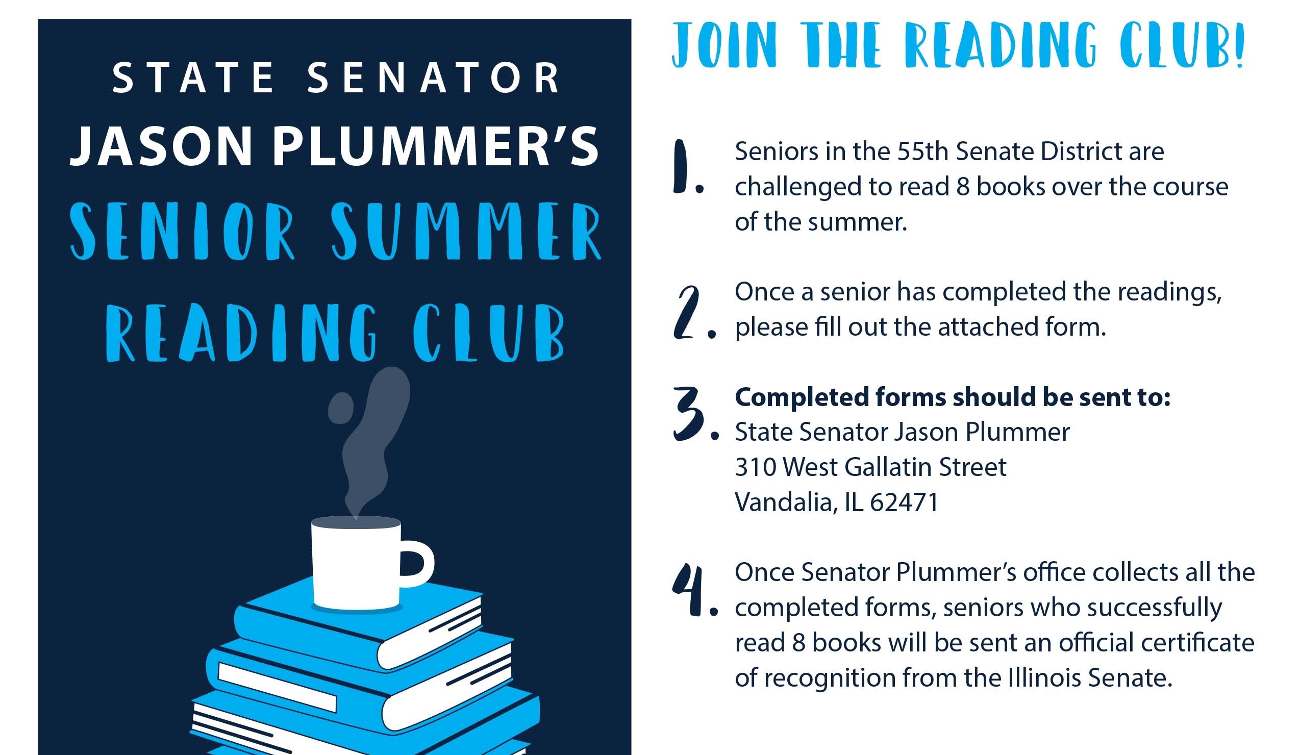 Senator Plummer's Senior Summer Reading Club Jason Plummer